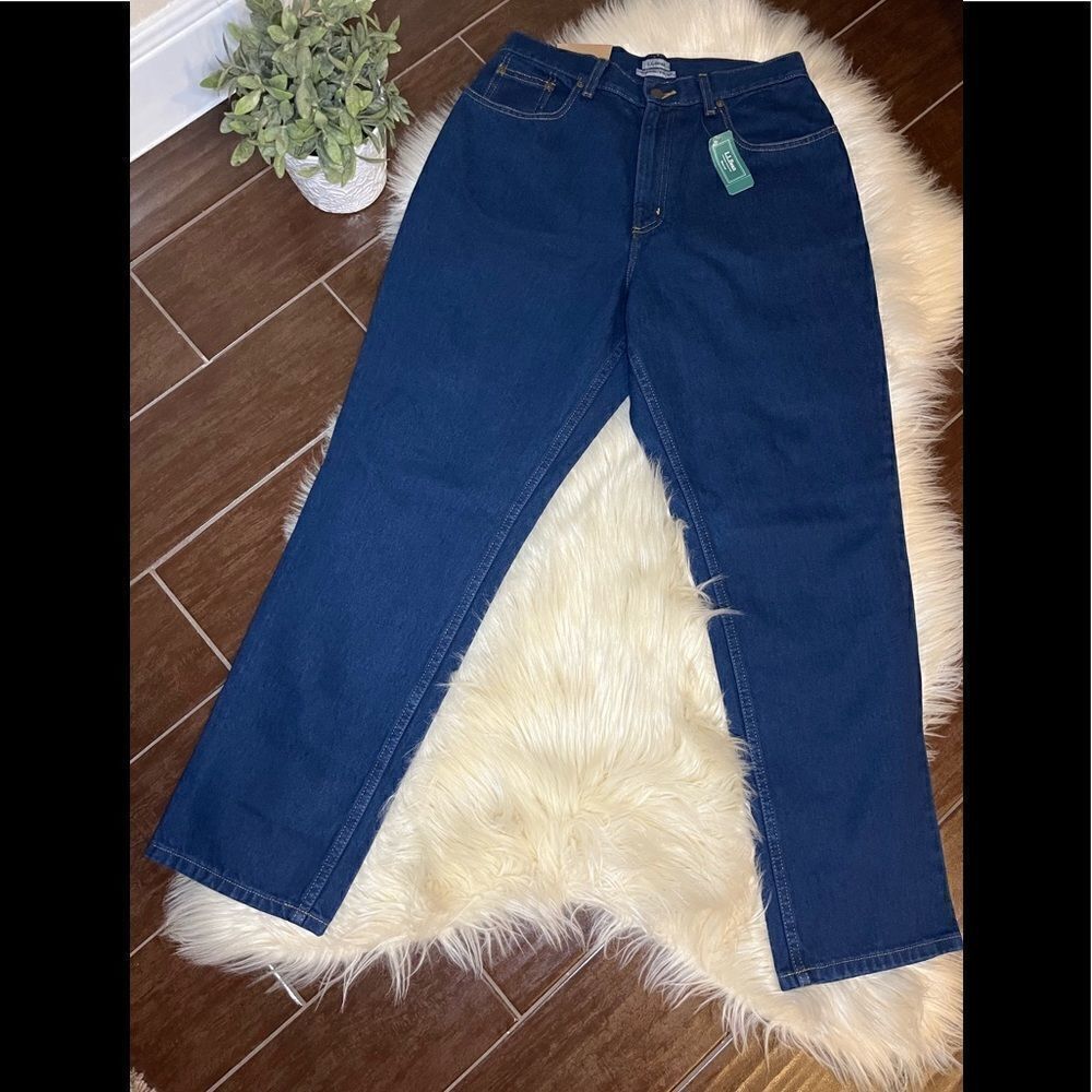 L.L Bean relaxed high waisted denim sz 12